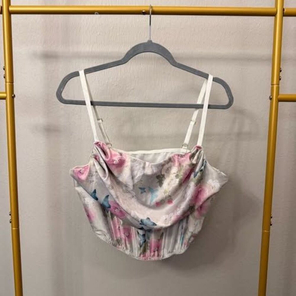 NWT Victoria Secret Silky Corset Spaghetti Strap Top